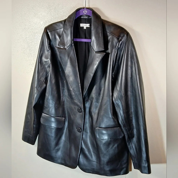 GOOD AMERICAN FAUX LEATHER JACKET size 4/XL - Picture 3 of 13